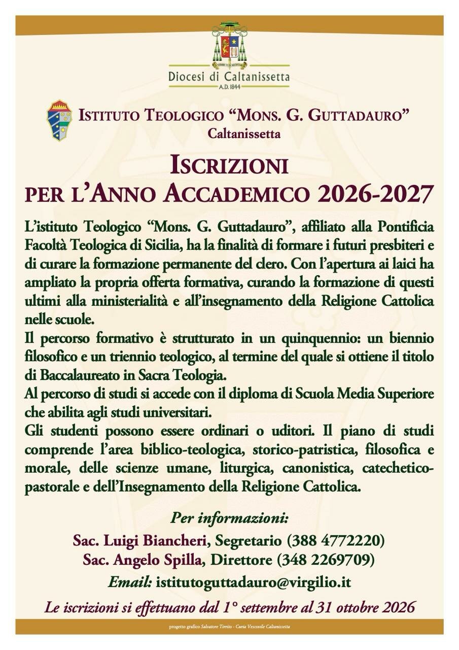 ISCRIZIONI PER L'ANNO ACCADEMICO 2026-2027