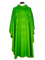 casula-verde-in-poliestere-damascato-ref-02cla09003