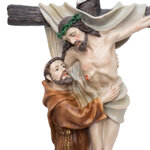 statua-san-francesco-dassisi-e-gesu-alla-croce-29-cm-in-resina-ref-05sta0314202