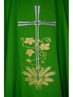 casula-verde-in-poliestere-croce-foglie-spighe-ref-02cla0903