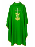 casula-verde-in-poliestere-croce-foglie-spighe-ref-02cla0903