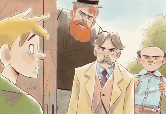 illustrazione-personaggi-alla-porta