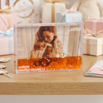 cornice-portafoto-liquida-gattino-arancione