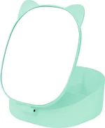 specchio-gatto-da-trucco-pieghevole-con-contenitore-verde-acqua