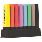 desk-set-8-evidenziatore-boss-original-pastel-nature-nero-stabilo