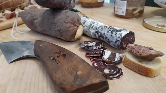 Wild venison, Wild deer, Wild boar, terrines, sausages, saucisson, cured meat, cold meat
