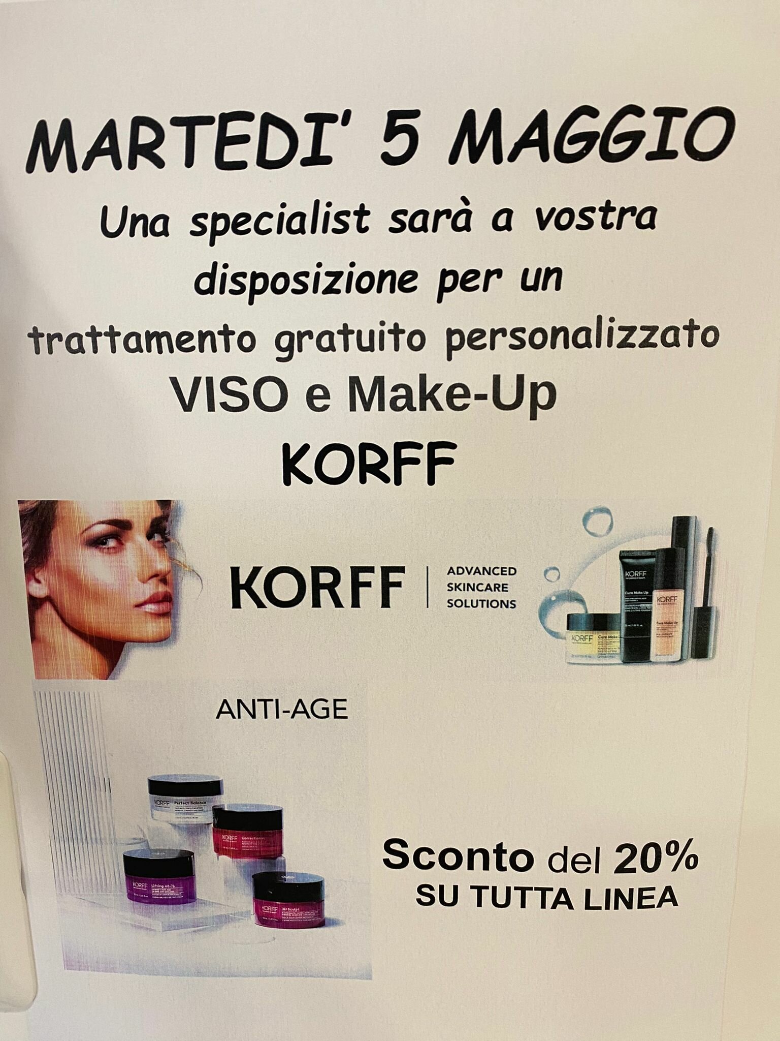Martedì 5 Maggio – Giornata Korff in farmacia.