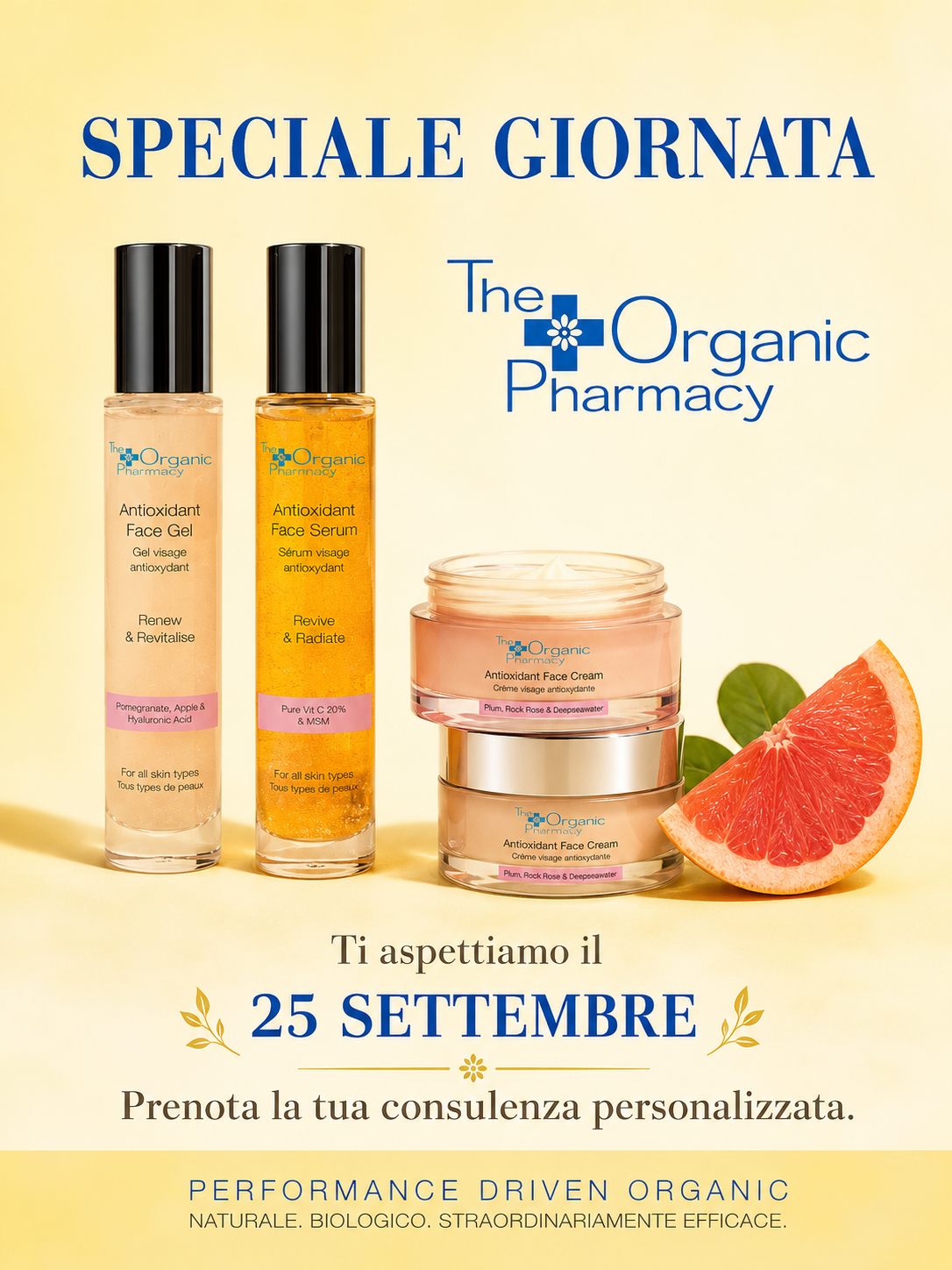 Speciale Giornata The Organic Pharmacy &ndash; 25 Settembre