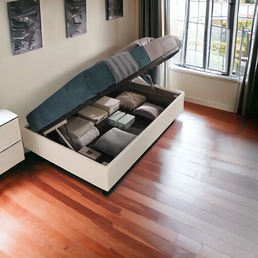 letto contenitore piazza e mezza apertura laterale
