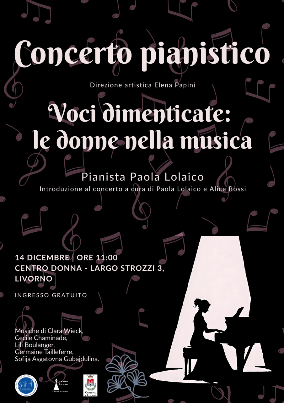 Concerto pianistico, &ldquo;Voci dimenticate: le donne nella musica&rdquo;