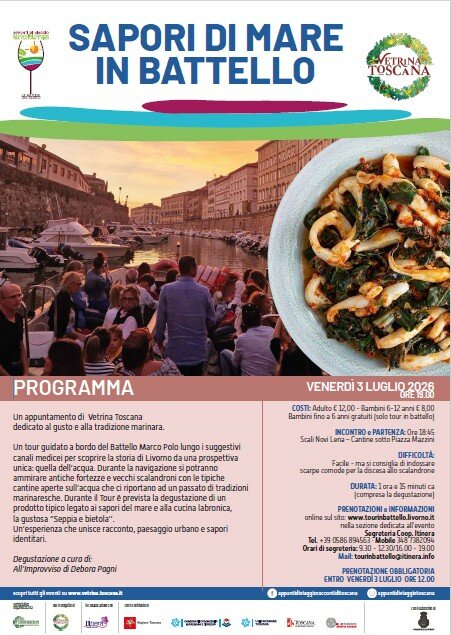 Venerdì 3 luglio alle 19:00: SAPORI DI MARE IN BATTELLO
