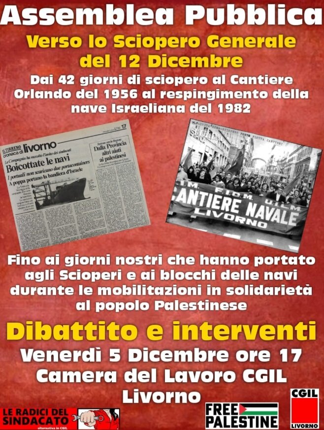 Livorno, dallo sciopero dei 42 giorni del Cantiere Orlando alle mobilitazioni per la Palestina