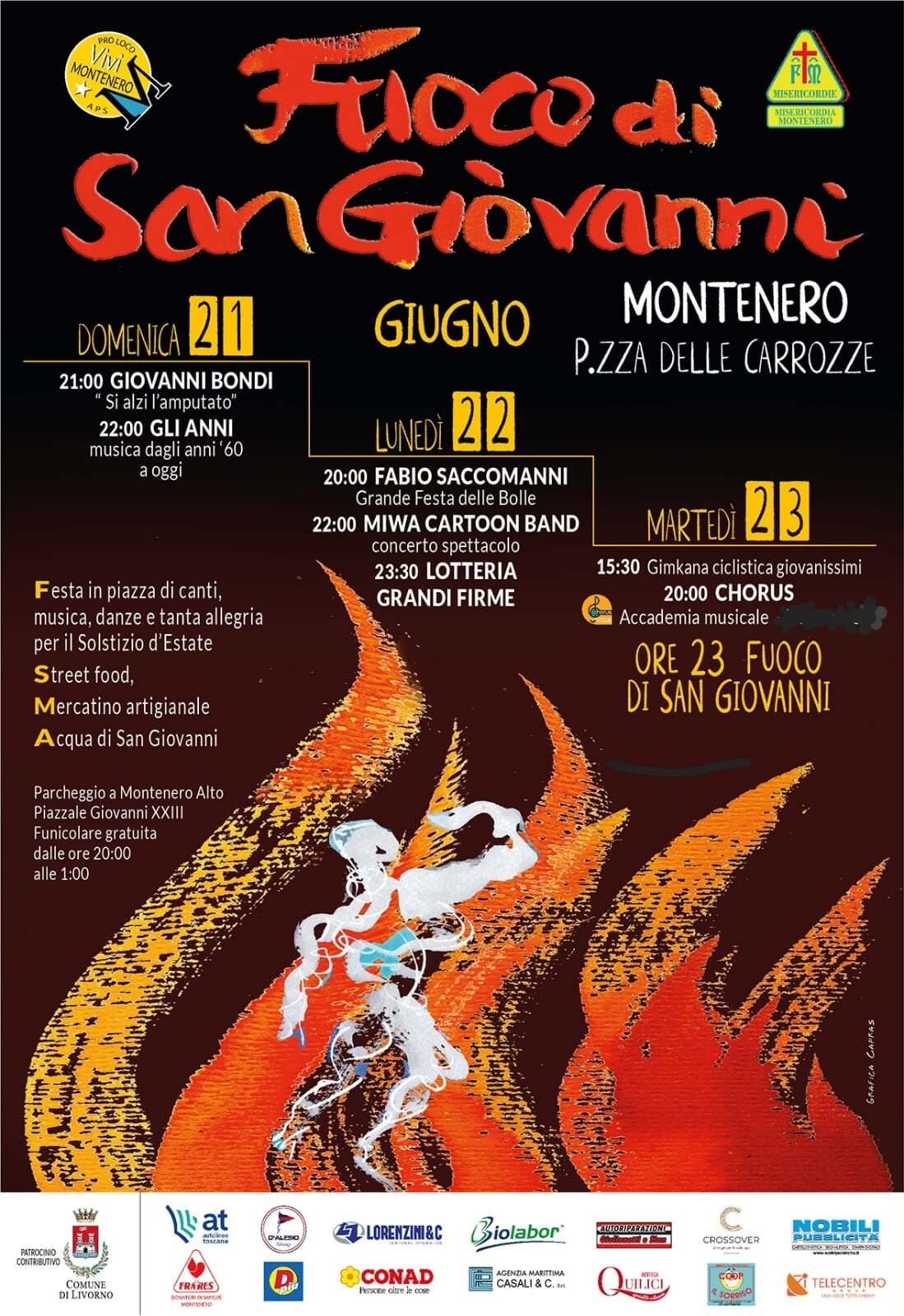 Tre giorni di festa a Montenero per il Fuoco di San Giovanni