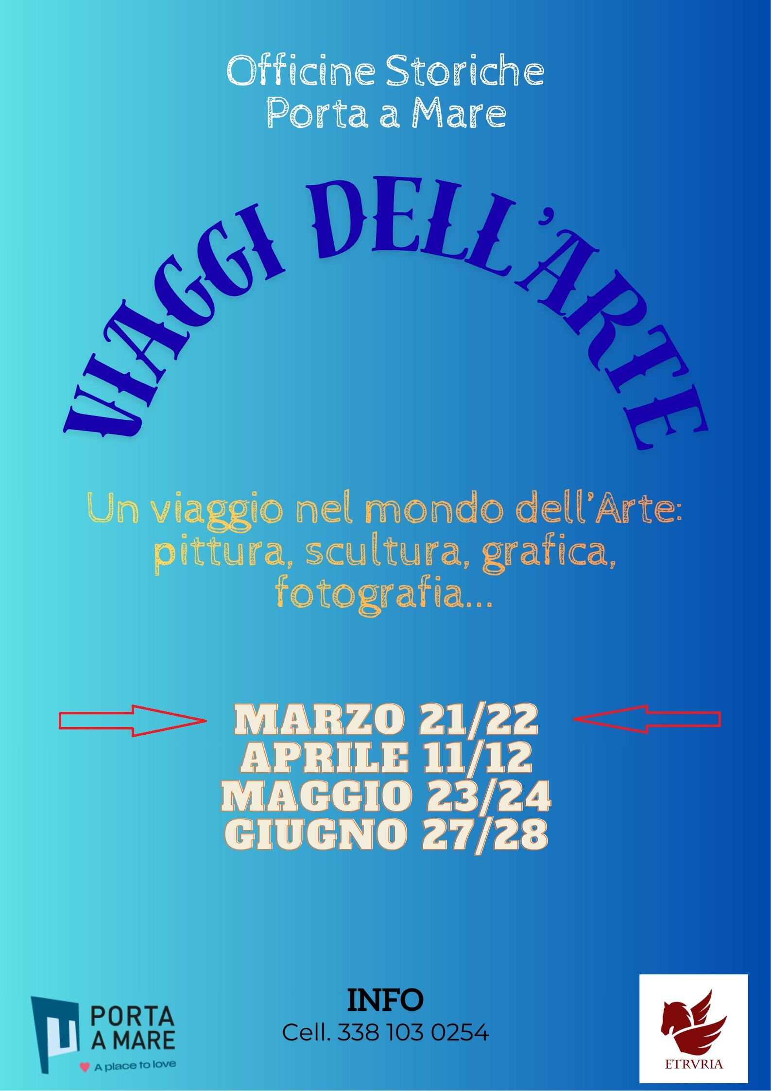 21/22 marzo: &ldquo;Viaggi dell&rsquo;Arte&rdquo;, mostra di pittori nelle Officine Storiche di Porta a Mare
