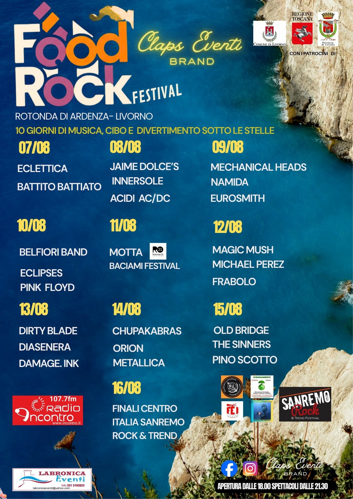 Settima edizione del Food Rock Festival alla Rotonda di Ardenza