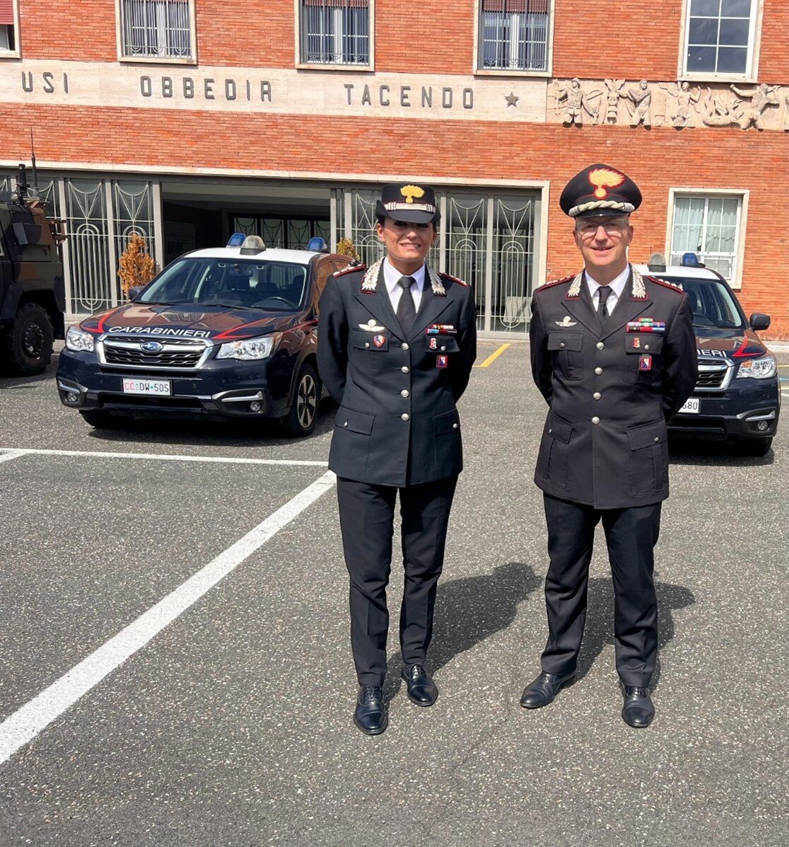 Il Maggiore Ugo Chiosi lascia il comando al Capitano Federica Annalisa Burzio