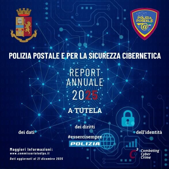 L&rsquo;impegno della Polizia di Stato nel report 2025 della Polizia Postale