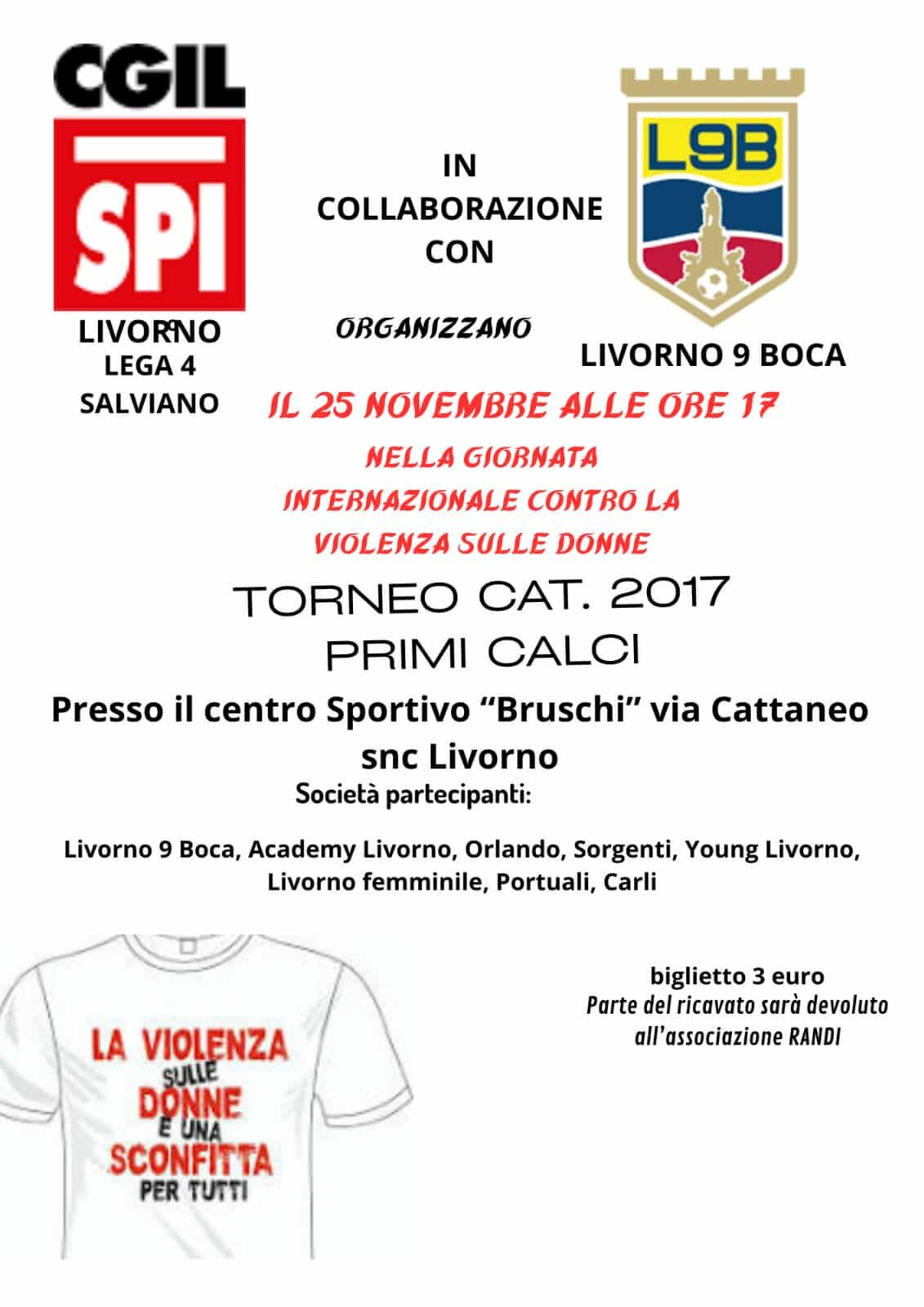 Giornata contro la violenza sulle donne: torneo di calcio con bambine e bambini del 2017