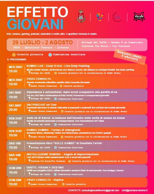 “Effetto Giovani”: cinque giorni di eventi “Effetto Giovani”: cinque giorni di eventi