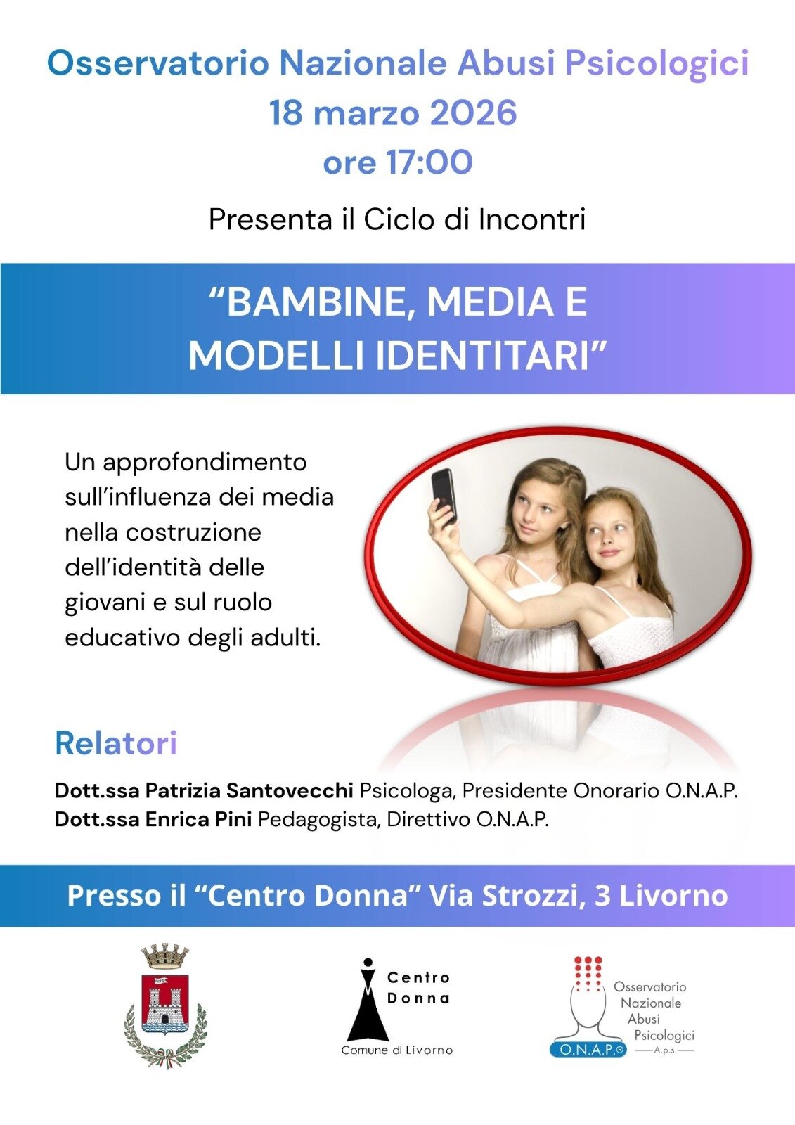 Marzo Donna: &ldquo;Bambine, media e modelli identitari&rdquo;