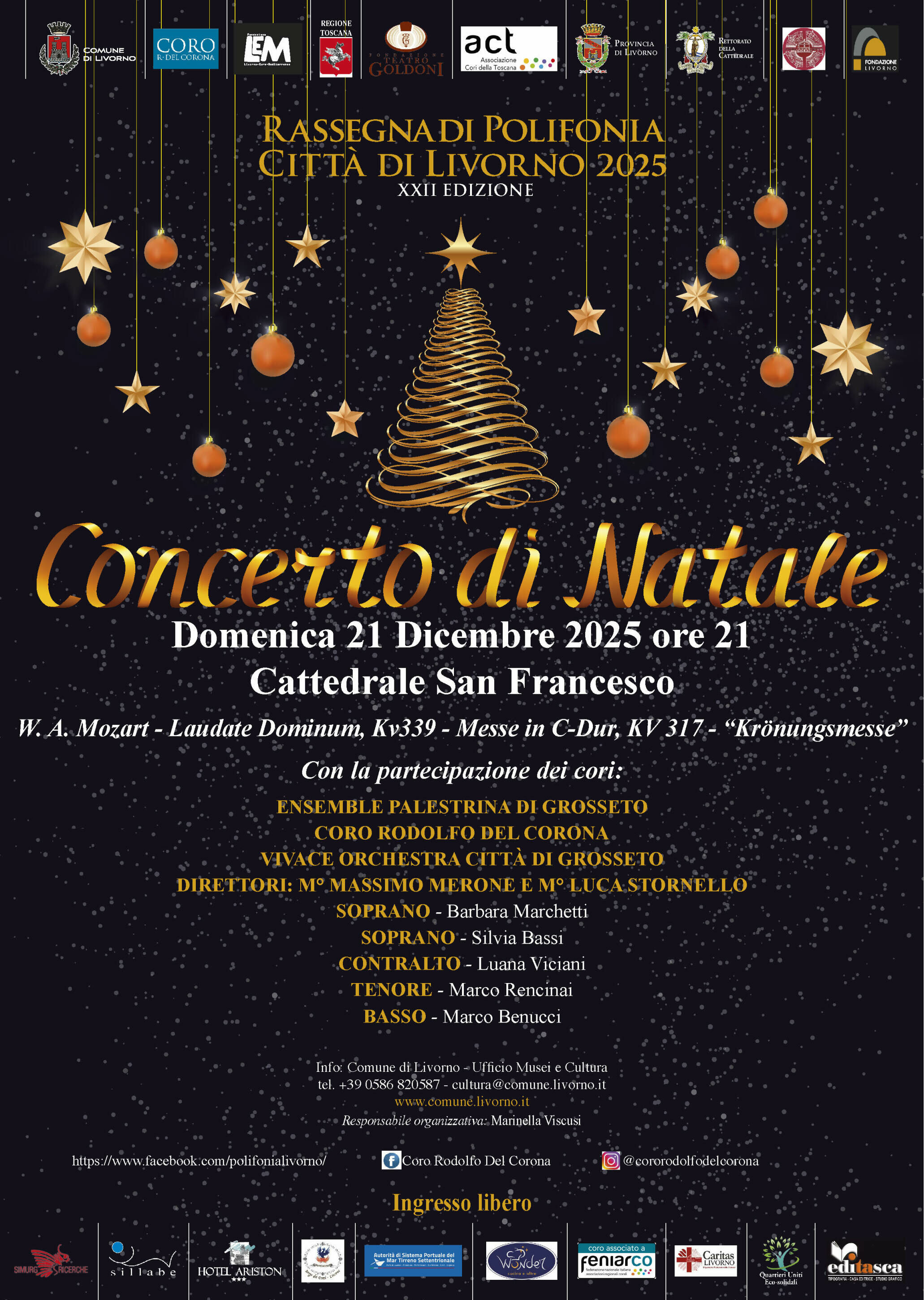 Rassegna di Polifonia Citt&agrave; di Livorno XXII Edizione: cori e orchestra per il Concerto di Natale