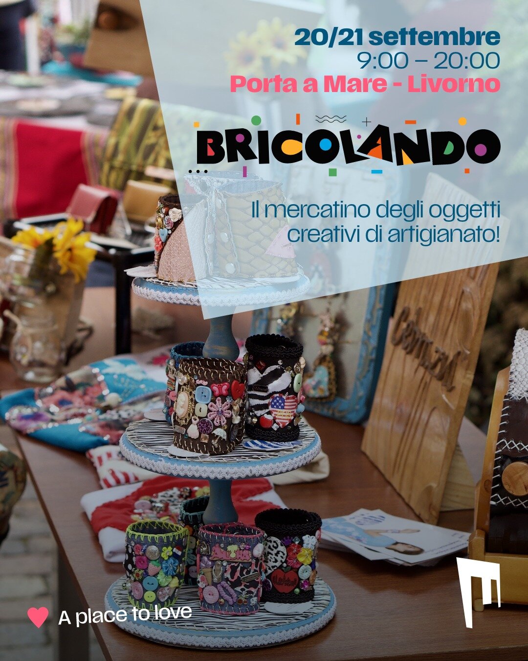 BRICOLANDO, artigiani creativi in mostra a Porta a Mare (LI) sabato 20 e domenica 21 settembre