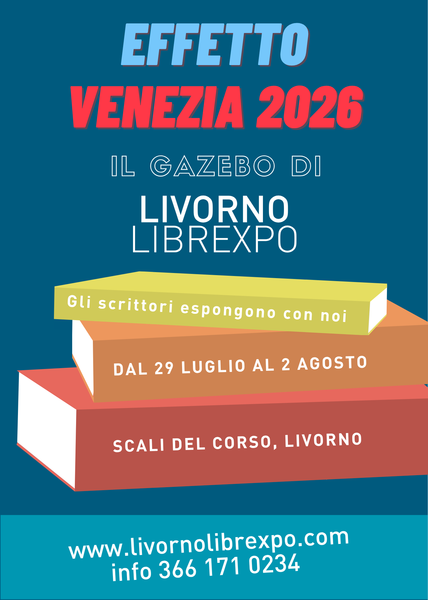 Effetto Venezia 2026: gli scrittori al gazebo di Livorno Librexpo