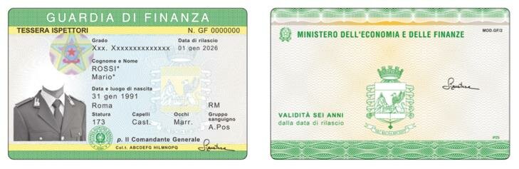 Guardia di Finanza: nuove tessere di riconoscimento con standard elevati di sicurezza e autenticit&agrave;