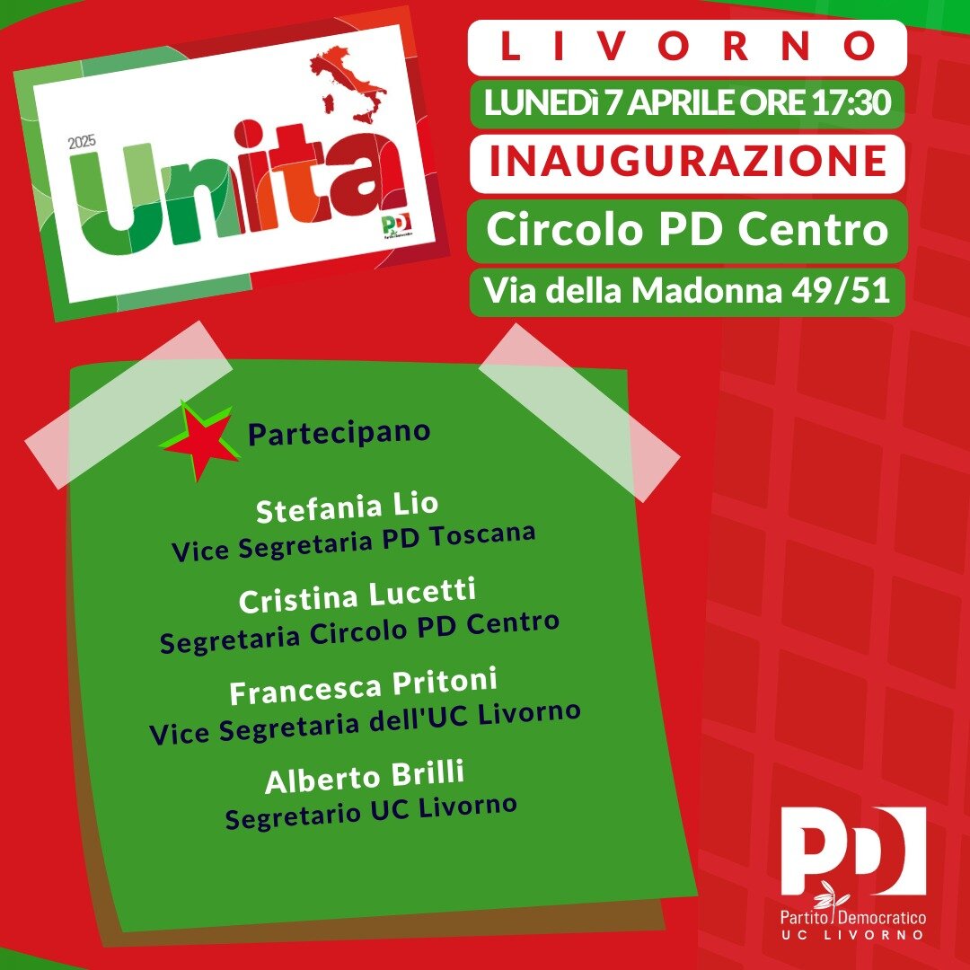 Partito Democratico: avvio del tesseramento 2025