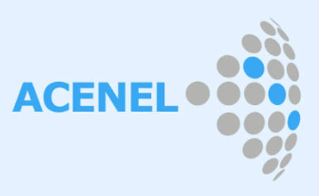 logo acenel sobre fondo azul logo acenel sobre fondo azul