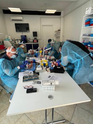 corso pratico dentisti mandibola maiale