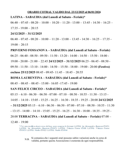 _latina sabaudia (fino al 6 gennaio