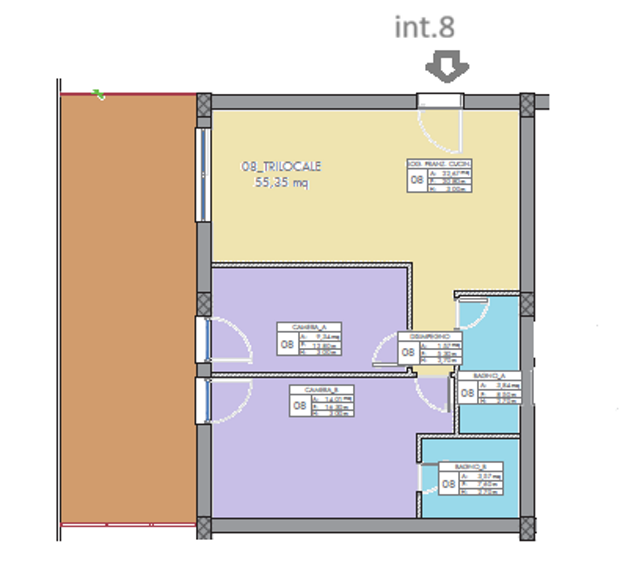 Colli Aniene trilocale nuovo con terrazzo e posto auto – classe A