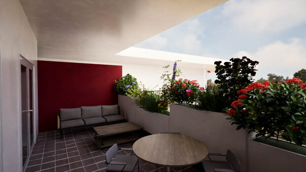 Colli Aniene trilocale nuovo con terrazzo e posto auto – classe A