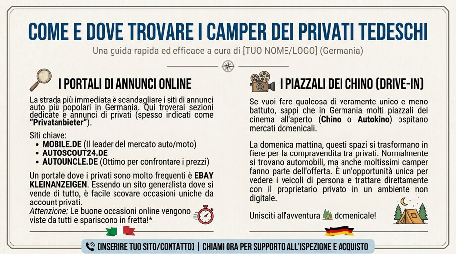 Dove trovare camper dai privati in Germania