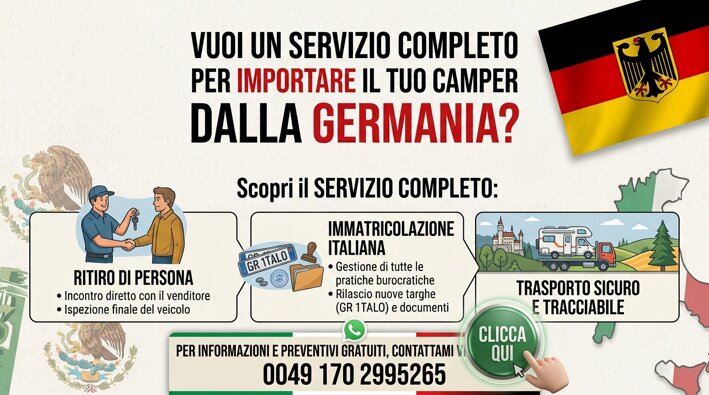 servizi completi di supporto acquisto camper in Germania