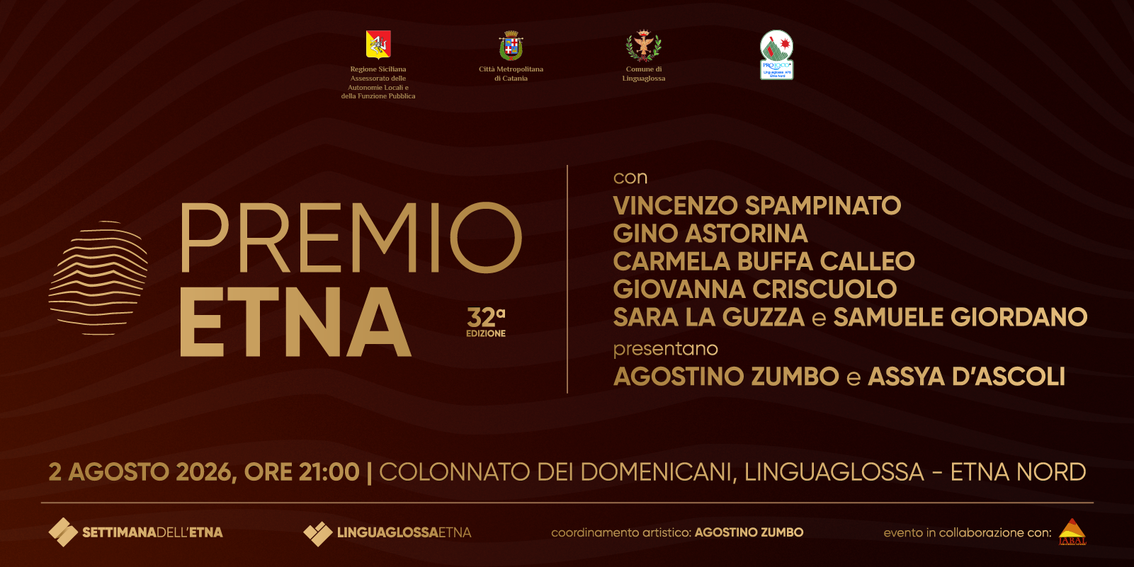 Premio Etna, domenica 2 agosto a Linguaglossa
