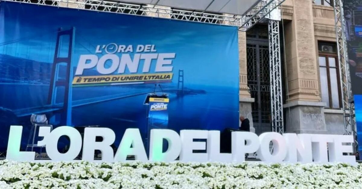 Salvini, Schifani ed Enzo Bianco sullo stesso palco per dire s&igrave; al Ponte