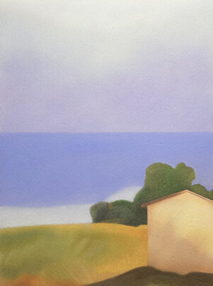 Senza tempo, 2024 Tecnica mista su cartoncino Arches, 380x280 mm 