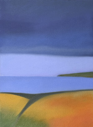 Orizzonte del mistero segreto, 2025 Tecnica mista su cartoncino Arches, 380x280 mm 2025 Tecnica mista su carta acquerello Arches, 380x280 mm