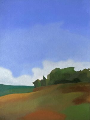 Echi del Montefeltro, 2024 Tecnica mista su carta acquerello Arches, 760x560 mm 