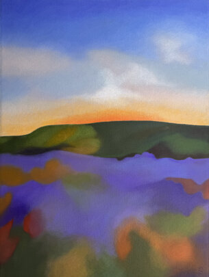 Riflesso di un sogno, 2025 Tecnica mista su cartoncino Arches, 760x560 mm 