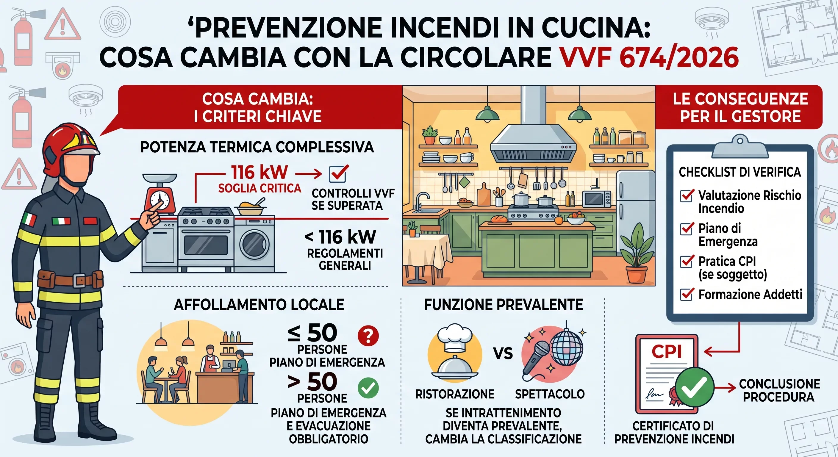 Prevenzione incendi in cucina VVF 674/2026