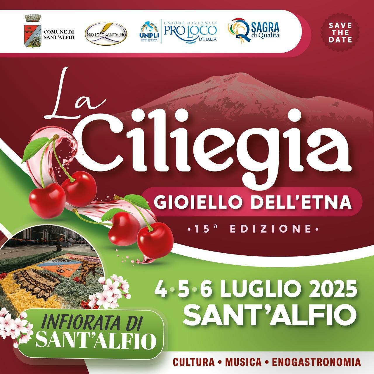 A Sant&rsquo;Alfio la 15esima edizione della Sagra della ciliegia gioiello dell&rsquo;Etna 4-5-6 luglio