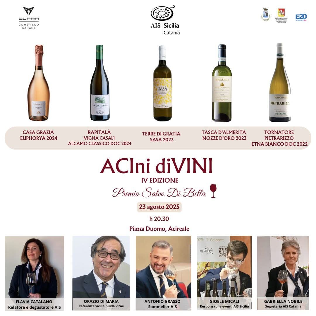 &ldquo;ACIni diVINI&rdquo;, ad Acireale il Premio Salvo Di Bella: un brindisi alla cultura del vino