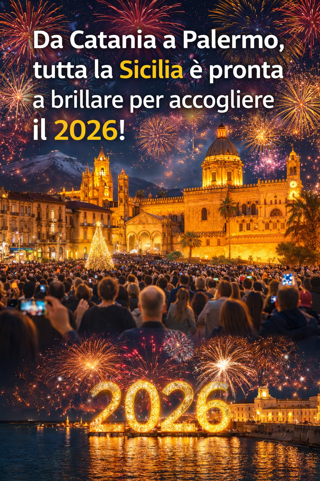 Capodanno in Sicilia: da Catania a Palermo, un&rsquo;Isola in festa per accogliere il 2026