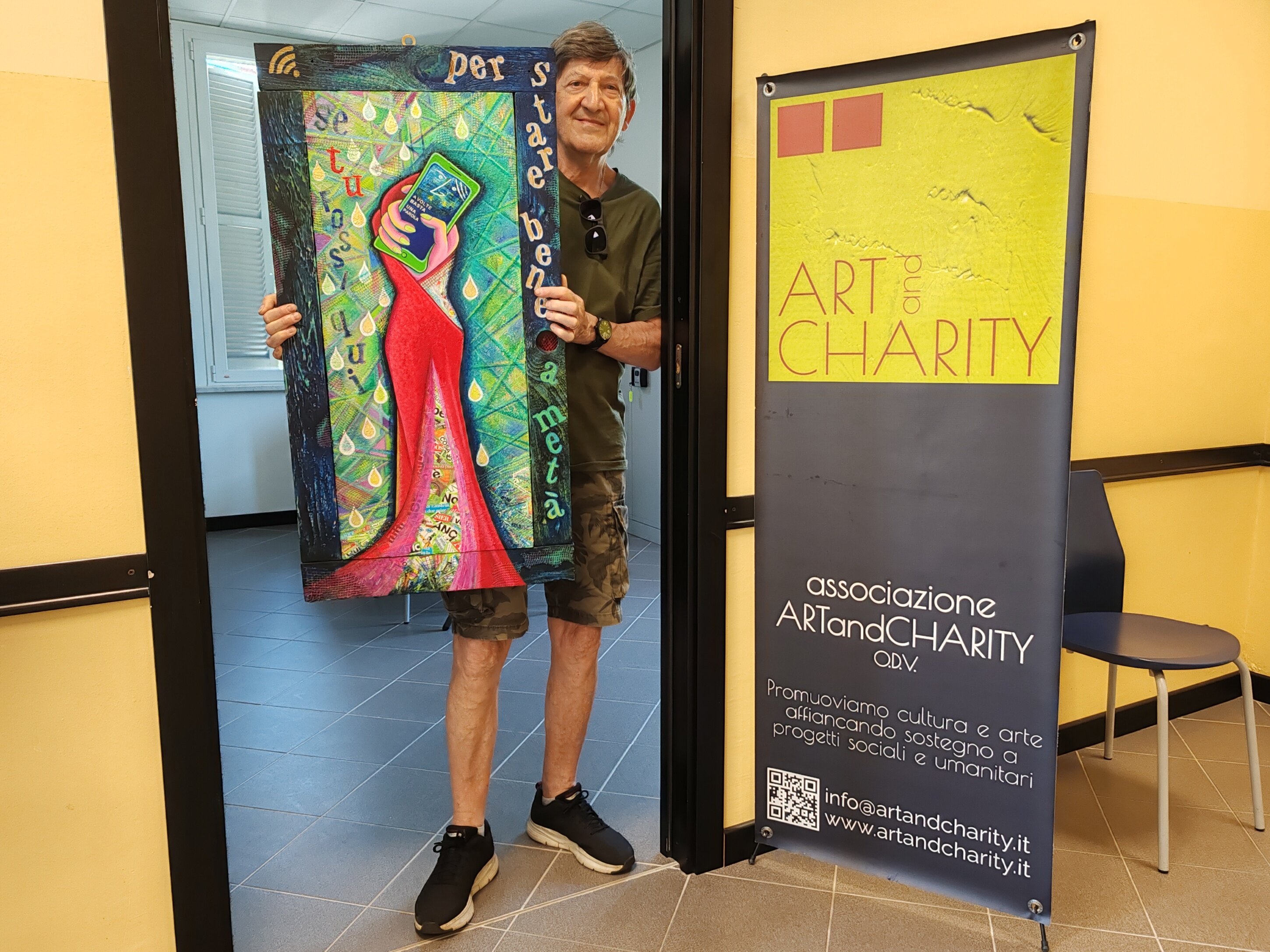 Una generosa donazione d’arte: Riccardo Vignati dona “A star bene a metà” ad ARTandCHARITY O.D.V.