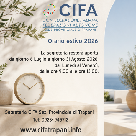 orario estivo 2026