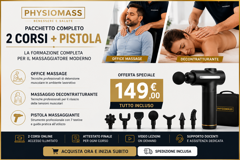physiomass corso decontratturante + office massage con pistola