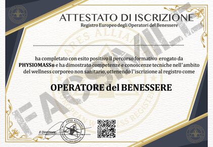 Diploma Iscrizione ARES Albo massaggiatori